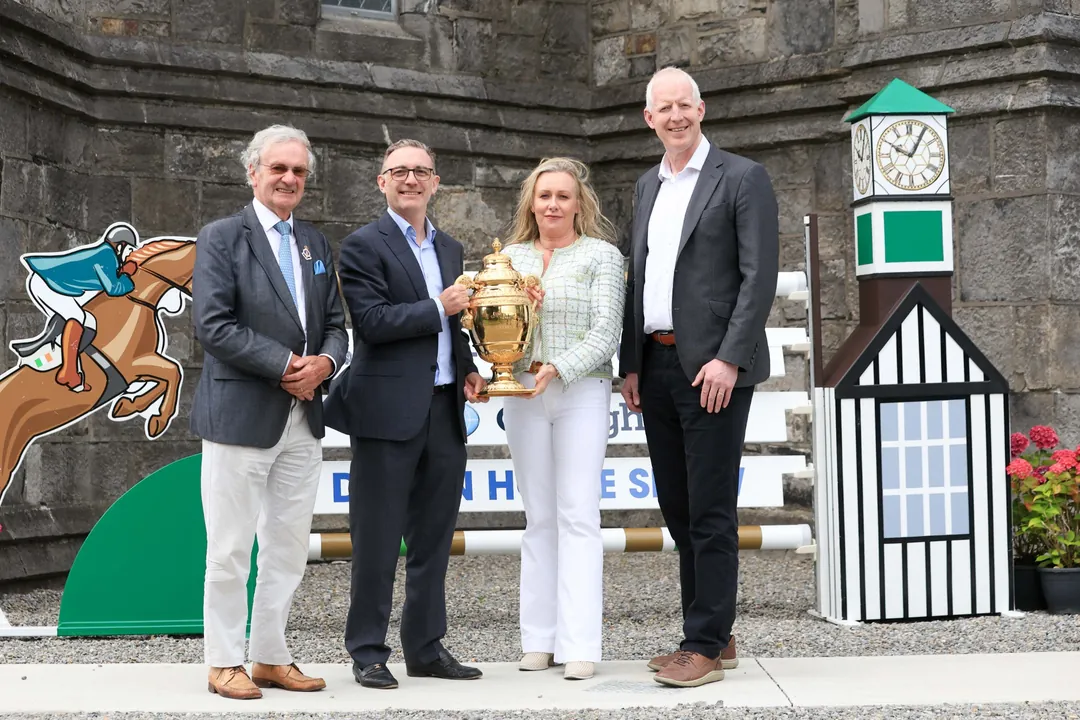 Group photo at the Dublin Horse Show trophy launch